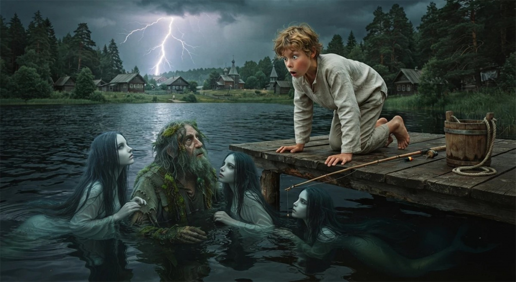 Водяной и русалка 