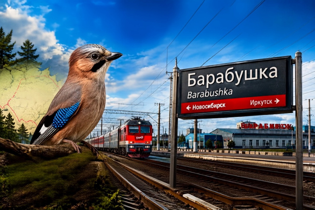 Какие необычные названия станций можно встретить на Транссибе Барабушка станция