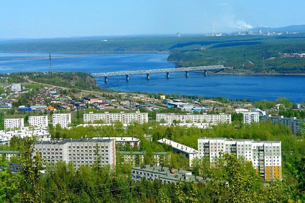 Усть-Илимск с высоты птичьего полета