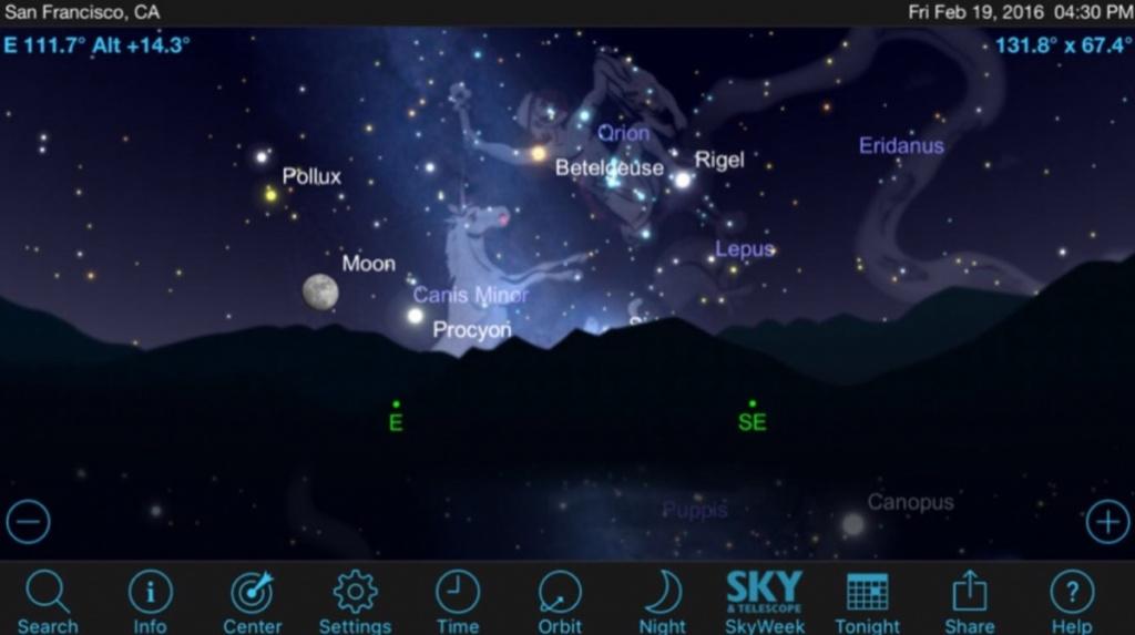 Сервис SkySafari