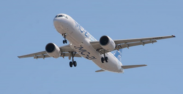 Российский лайнер МС-21 с отечественными комплектующими перелетел из Иркутска в город Жуковский Московской области для сертификации