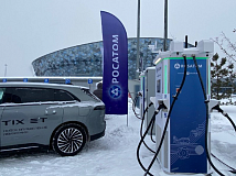 Первый в Новосибирске электрозарядный комплекс «Росатома» открылся у «Сибирь-Арены»