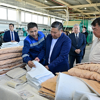 В Туве запустили цех по выпуску нетканых материалов из местной шерсти